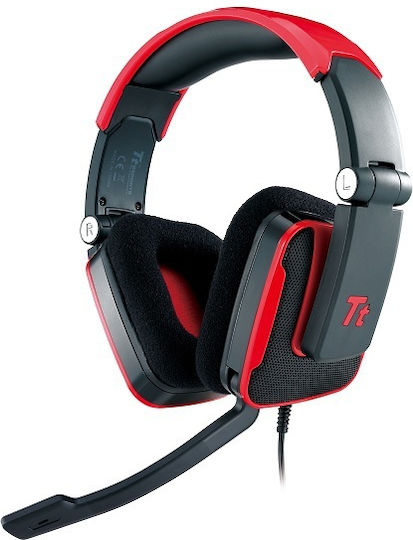 Thermaltake Shock One Over Ear Gaming Headset με σύνδεση USB Κόκκινο