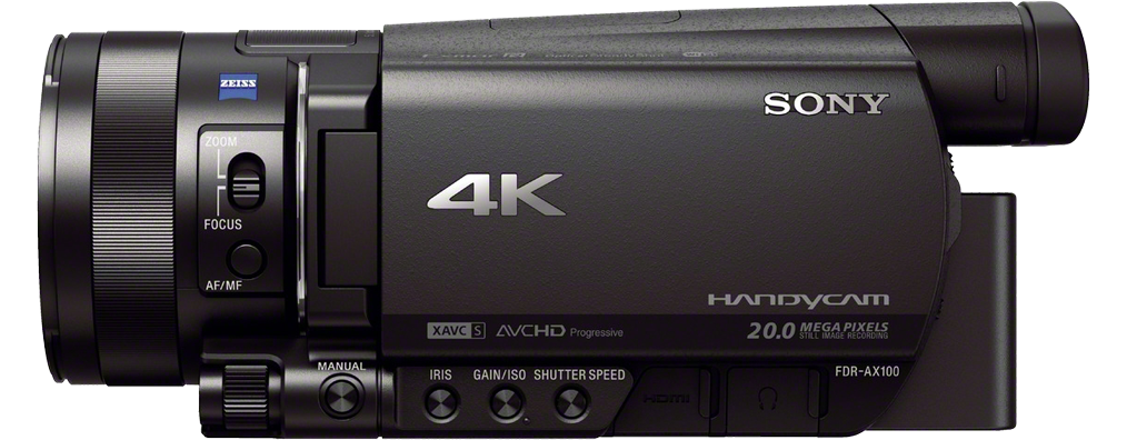 ソニー SONY ビデオカメラ FDR-AX100 4K 光学12倍 ブラック Handycam FDR-AX100 BC - 4