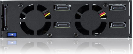Icy Box Backplane for Hard Drives IcyBox 4x2,5" SATA/SAS HDD/SSD to 5,25" bay Black (IB-2240SSK)