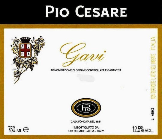 Pio Cesare Wine Gavi Cortese White Dry 750ml