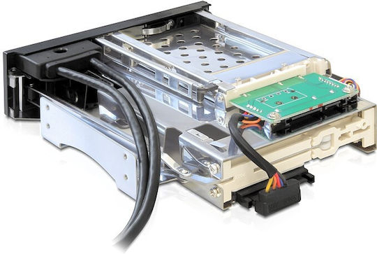 DeLock 47209 5,25 Рамка за 1 x 2,5 плюс 1 x 3,5 SATA 2x USB 3.2 Черен