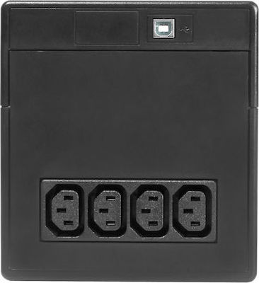 Riello NPW 800 UPS Line-Interactive 800VA 480W with 4 IEC Power Plugs