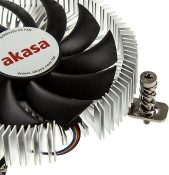 Akasa AK-CC7129BP01 Low Profile CPU Cooling Fan for 775/1200/115x Socket Silver