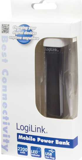 LogiLink PA0064 Power Bank 2200mAh Μαύρο