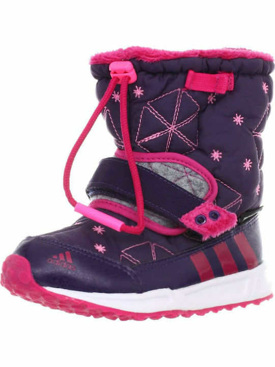 Zambat Kids Snow Boots with Laces Purple