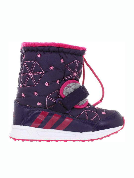 Zambat Kids Snow Boots with Laces Purple