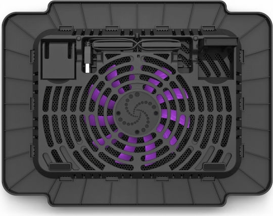Omega Breeze Cooling Pad for Laptop up to 15.6" with 1 Fan and Lighting