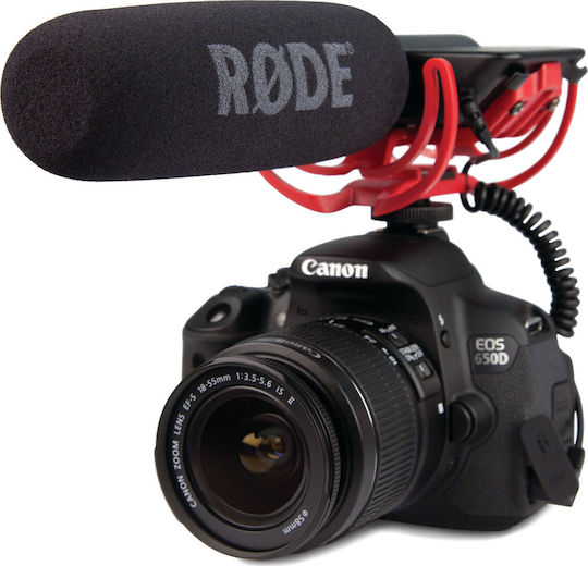 Rode VideoMic GO Condenser (Small Diaphragm) Microphone 3.5mm Shock Mounted for Camera