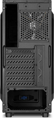 VS4-W Midi Tower Κουτί Υπολογιστή με Πλαϊνό Παράθυρο Μαύρο