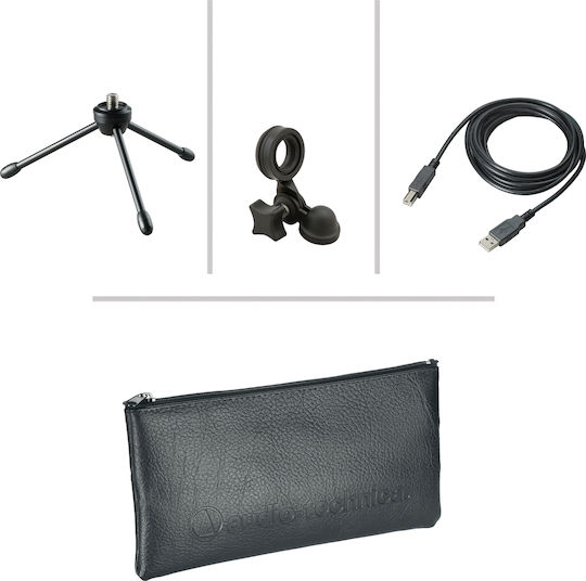 Audio Technica AT 2020 USB Σετ Πυκνωτικό Μικρόφωνο USB για Studio