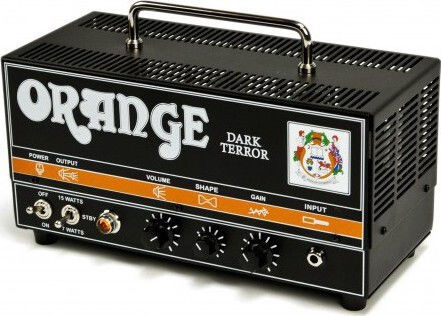 Orange Dark Terror Λαμπάτη Κεφαλή Ηλεκτρικής Κιθάρας 15W Μαύρη