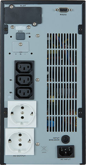 Inform Sinus Premium LCD UPS On-Line 3000VA 2700W με 2 Πρίζες