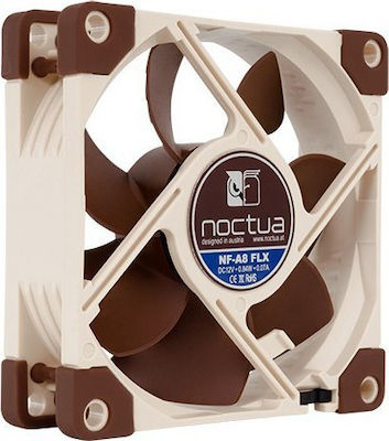 Noctua NF-A8 FLX Gehäuselüfter 80mm mit Verbindung 3-polig 1Stück Braun