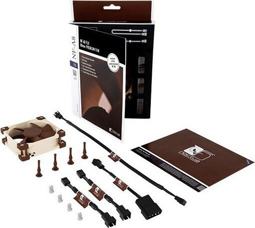 Noctua NF-A8 FLX Вентилатор за кутия 80mm (2000rpm / 29.66cfm) Без LED осветление и Свързване 3-Pin Кафяв