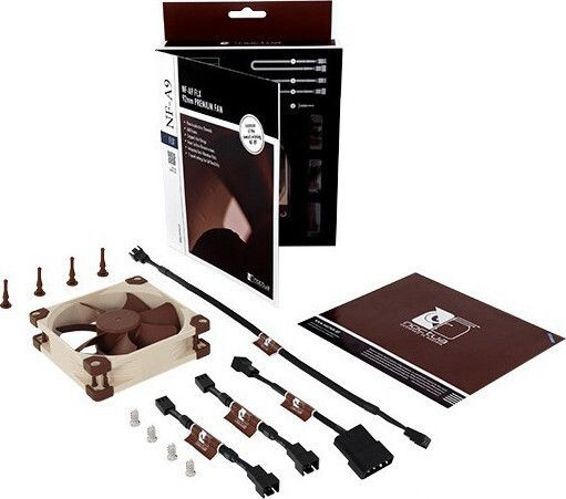 Noctua NF-A9 FLX Case Fan 92mm 1600rpm 38.02cfm Without LED Lighting and 3-Pin Connection Brown
