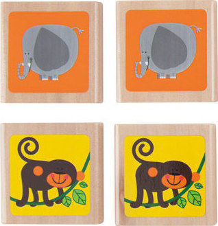 Board Game Ξύλινο Παιχνίδι Μνήμης Με Ζωάκια for 3+ Players 3+ Years Old Hape