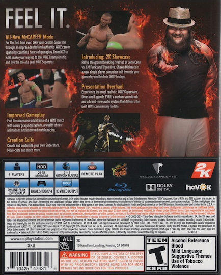 WWE 2K15 PS4 Game (Used)