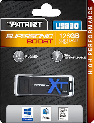 Patriot Supersonic Boost XT 128GB USB 3.0 Stick Μαύρο