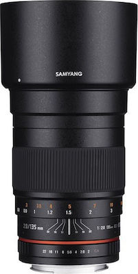 Samyang Voller Rahmen Kameraobjektiv 135mm f/2.0 ED UMC Teleobjektiv für Canon EF Mount