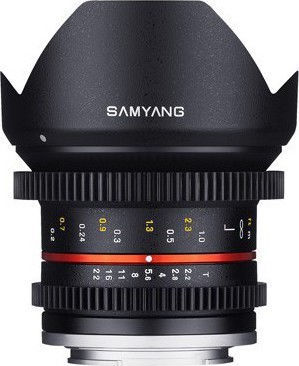 Samyang Crop Φωτογραφικός Φακός 12mm T2.2 VDSLR NCS CS Wide Angle για Micro Four Thirds (MFT) Mount Black