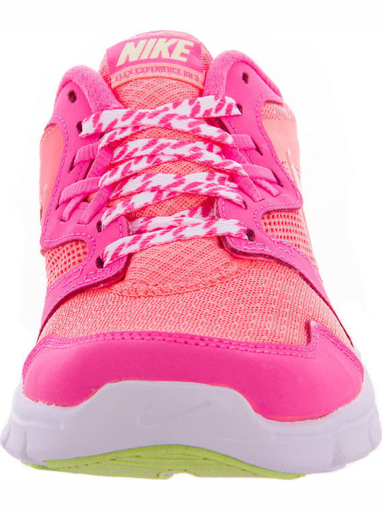 Flex Experience 3 Αθλητικά Παιδικά Παπούτσια Running με Κορδόνια Lava Glow / White / Pink Pow