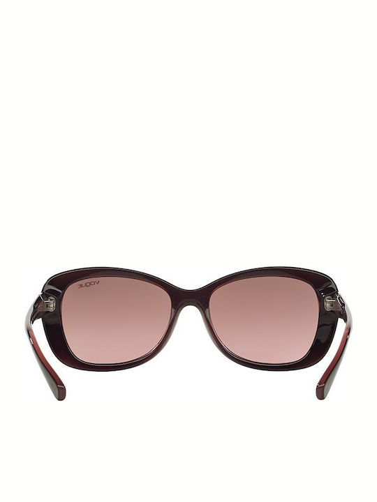 Vogue Women's Sunglasses with Burgundy Plastic Frame and Brown Gradient Lens VO2943SB 1941/14