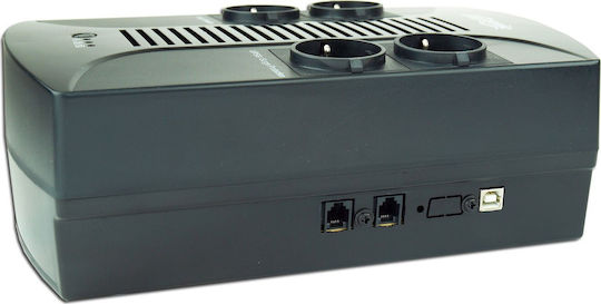 Energenie EG-UPS-002 UPS Устройства Line-Interactive 850VA 510W с 4 Schuko AC Гнезда
