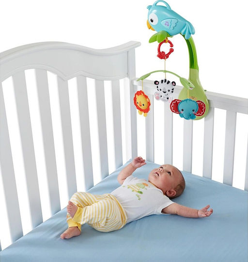 Fisher Price Мобиле Детско легло с музика и въртене Rain Forest за 0++ месеца