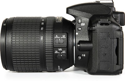 Nikon DSLR Φωτογραφική Μηχανή D5300 Crop Frame Kit (EF-S 18-135mm F3.5-5.6 IS USM + W-E1 Wi-Fi Adapter)Kit (AF-P DX 18-55mm F3.5-5.6G VR + AF-P DX 70-300mm F4.5-6.3G ED VR)Kit (HD DA 18-50mm F4-5.6 DC WR RE + DA 50-200mm F4-5.6 ED WR) Black
