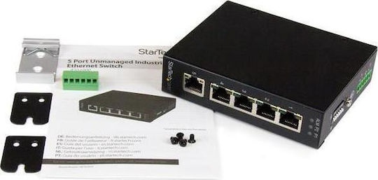 StarTech IES51000 Unmanaged L2 Switch με 5 Θύρες Gigabit (1Gbps) Ethernet