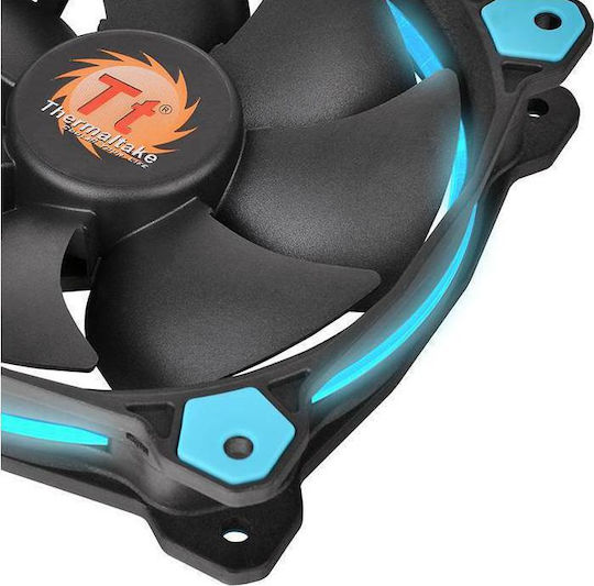 Thermaltake Riing 14 Led 14 X 14 Case Fans 140mm (1400rpm / 51.15cfm) with Blue Lighting and 3-Pin Connection