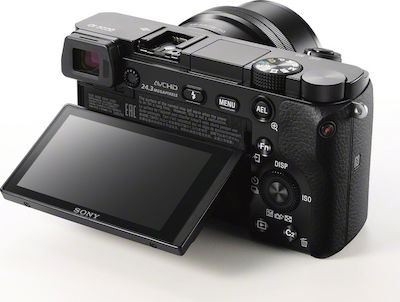 Sony α6000 Безогледален Фотоапарат Комплект (E PZ 16-50mm F3.5-5.6 OSS + E 55-210mm F4.5-6.3 OSS) Черна