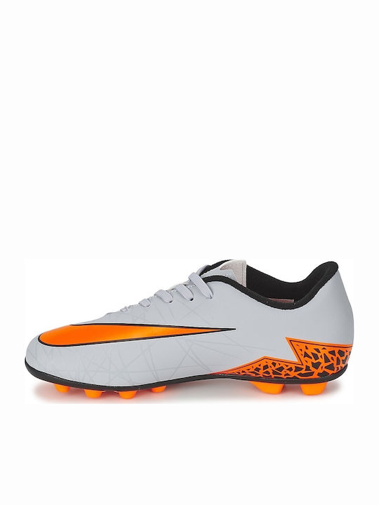 HyperVenom Phade FG Παιδικά Ποδοσφαιρικά Παπούτσια με Τάπες Γκρι