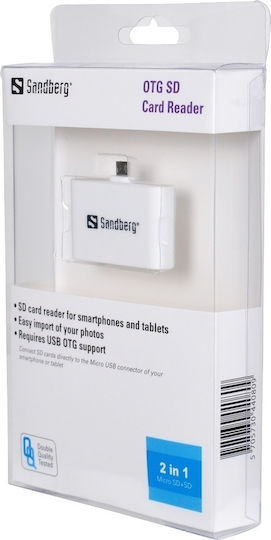 Sandberg Kartenleser USB 2.0 für / / / / / / Weiß