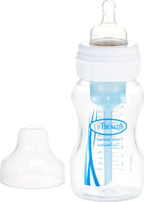 Dr. Brown's Plastic Bottle Natural Flow Anti-Colic with Silicone Nipple for 0+, 0+ m, months 240ml 455