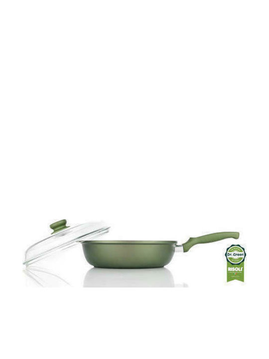 Risoli Dr.Green Pan With Lid made of Cast Aluminum with Non-Stick Coating 28cm