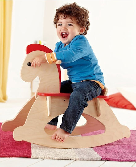 Hape Wooden Rocking Toy Horse for 10+ months Beige
