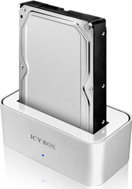 Icy Box Dockingstation Festplatten SATA 2.5" / 3.5" mit USB 3.0 Verbindung (IB-111StU3-Wh)