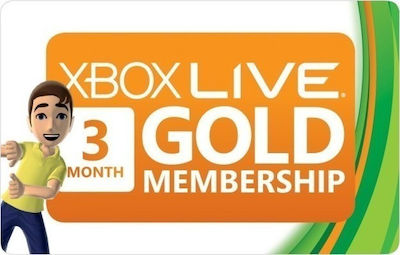 Microsoft Live Gold Membership Προπληρωμένη Κάρτα με Πίστωση Χρόνου για 90 ημέρες