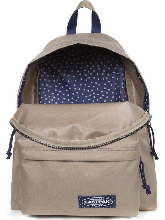 Eastpak Padded Pak'r Dot In Σχολική Τσάντα Πλάτης Γυμνασίου - Λυκείου σε Μπεζ χρώμα 24lt