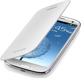Samsung Buchen Sie Synthetisches Leder Weiß (Galaxy S3)