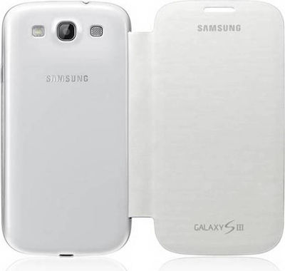 Samsung Flip Cover Carte Piele artificială Alb (Galaxy S3) EFC-1G6FWECSTD