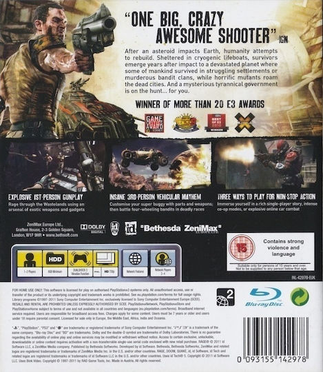 Rage (Anarchy Edition) PS3