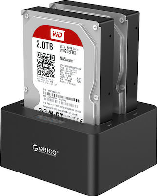 Orico Docking Station pentru 2 Hard Disk-uri SATA 2.5" / 3.5" cu conectivitate USB 3.0 (ORI-6629US3-C-BK)