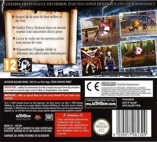 Percy Jackson & the Lightning Thief DS