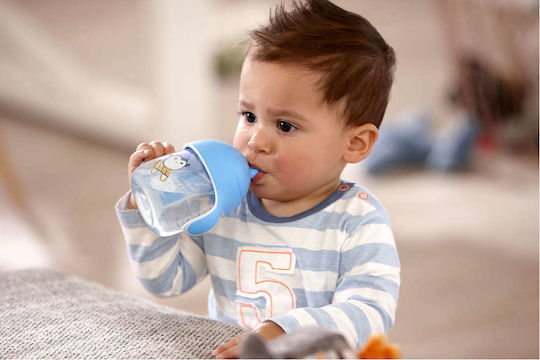 Philips Educational Sippy Cup Plastic with Handles Blue for 12m+m+ 260ml