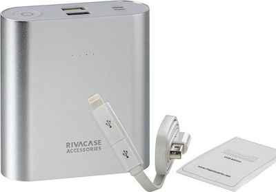 Rivacase Rivapower VA1015 15000mAh με 2 Θύρες USB-A Ασημί