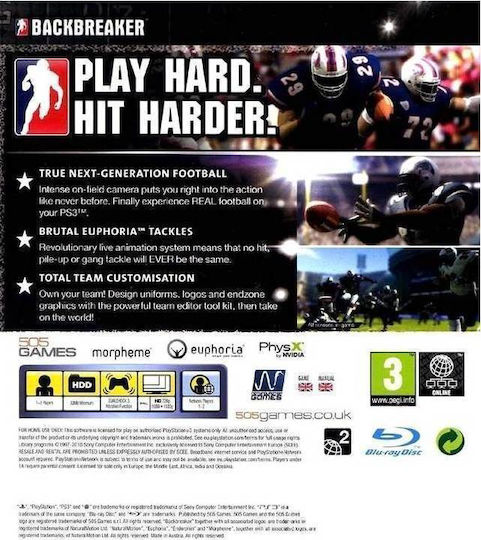 Backbreaker PS3 Game