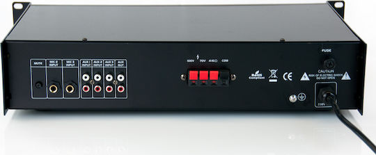 Master Audio Integrated Commercial Amplifier 60W/100V Black