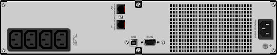 Powerwalker VI 1000 ERT HID UPS Line-Interactive 1000VA 900W με 4 IEC Πρίζες